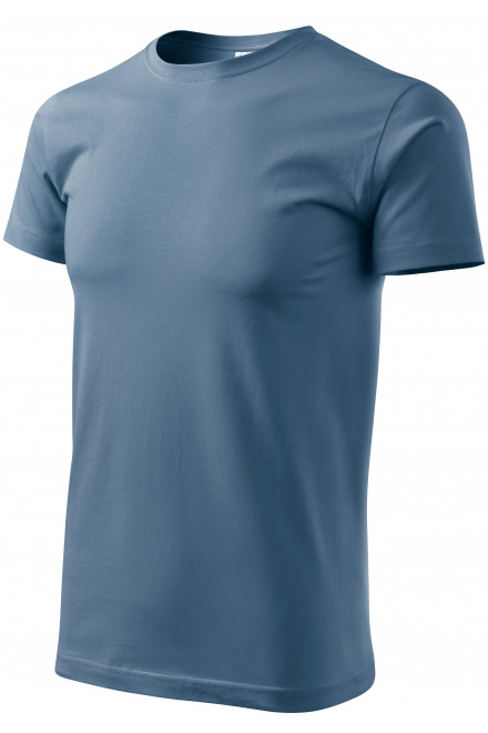 Lacné tričko vyššej gramáže unisex, denim, lacné bavlnené tričká