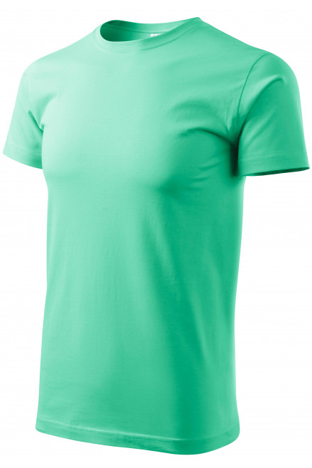 Lacné tričko vyššej gramáže unisex, mätová, lacné tričká s krátkymi rukávmi