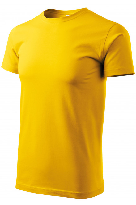 Lacné tričko vyššej gramáže unisex, žltá, lacné tričká bez potlače
