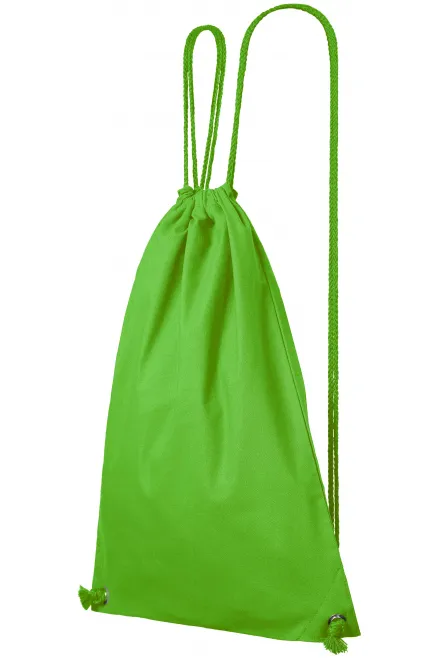 Lacný bavlnený ľahký batoh, jablkovo zelená