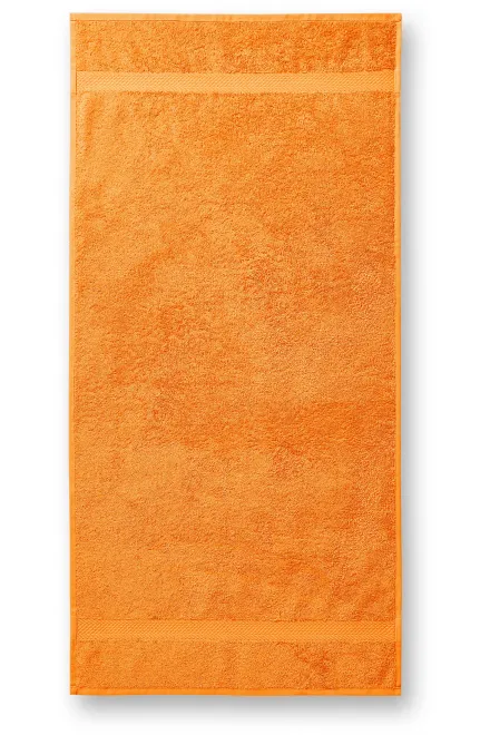 Lacný bavlnený uterák hrubší, mandarínková oranžová