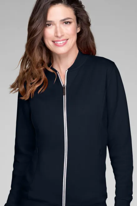 Lacná dámska mikina so skrytými vreckami, tmavomodrá