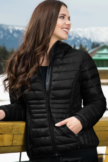 Lacná dámska prešívaná bunda, čierna