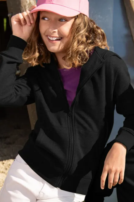 Lacná detská mikina s kapucňou, čierna