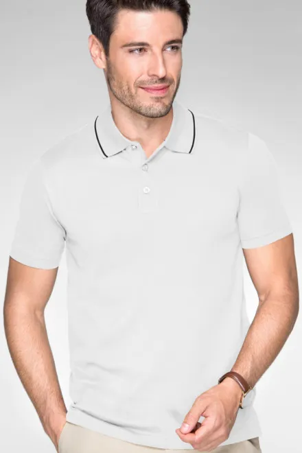 Lacná pánska elegantná polokošeľa mercerovaná, biela