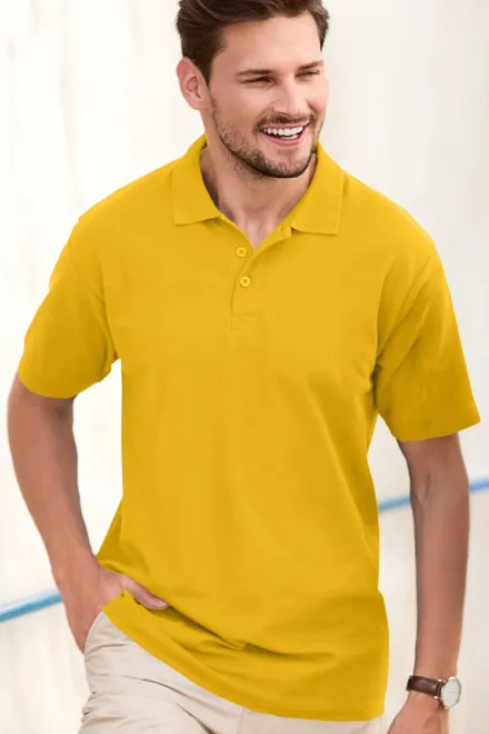 Lacná pánska elegantná polokošeľa, žltá