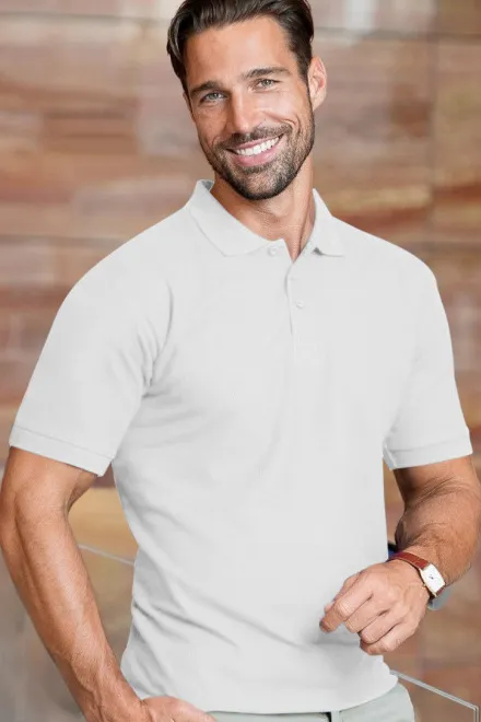 Lacná pánska polokošeľa hrubšia, biela