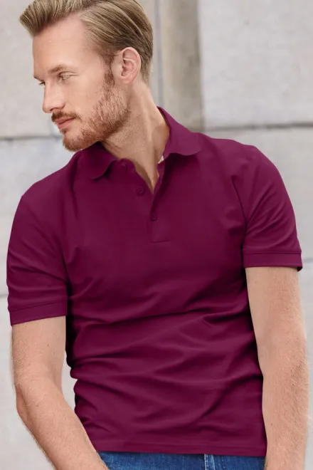 Lacná pánska polokošeľa z organickej bavlny, fuchsiová