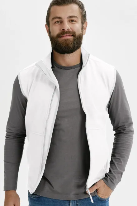 Lacná pánska vesta, biela
