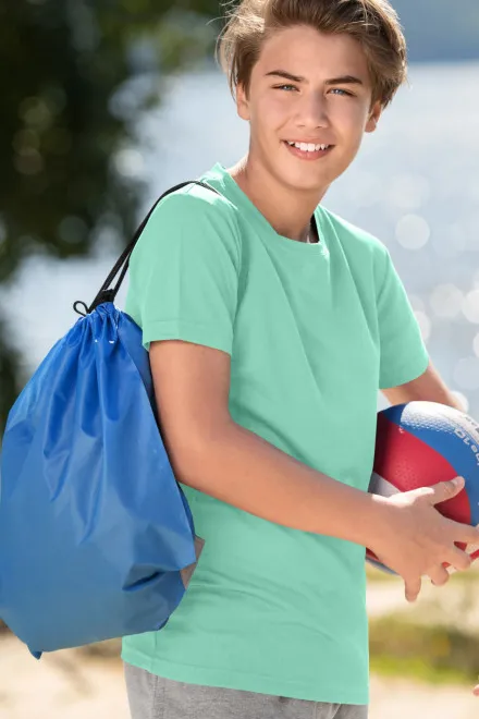 Lacné športové tričko detské, mätová