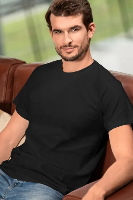 Lacné tričko vyššej gramáže unisex, čierna