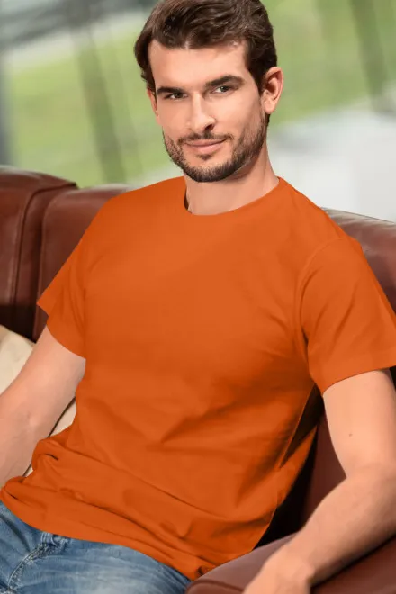 Lacné tričko vyššej gramáže unisex, oranžová
