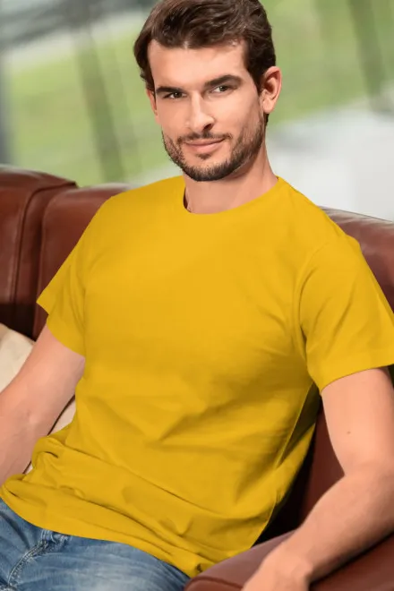 Lacné tričko vyššej gramáže unisex, žltá