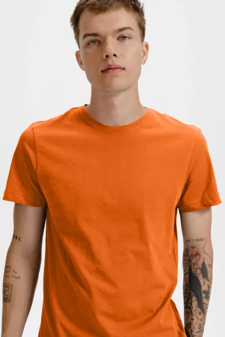 Pánske tričko, organická bavlna, oranžová