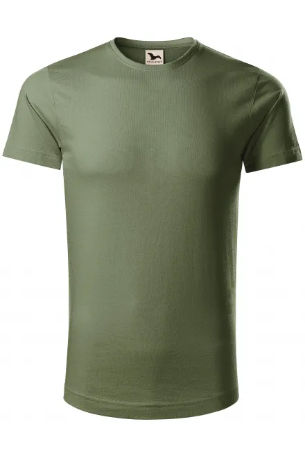 Pánske tričko, organická bavlna - khaki, M