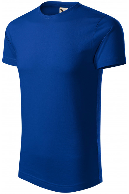 Pánske tričko, organická bavlna, kráľovská modrá, lacné tričká s krátkymi rukávmi