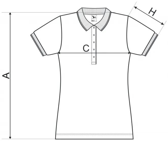 Lacná dámska elegantná polokošeľa - tabuľka veľkostí