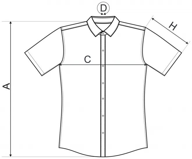 Lacná pánska košeľa Slim fit - tabuľka veľkostí