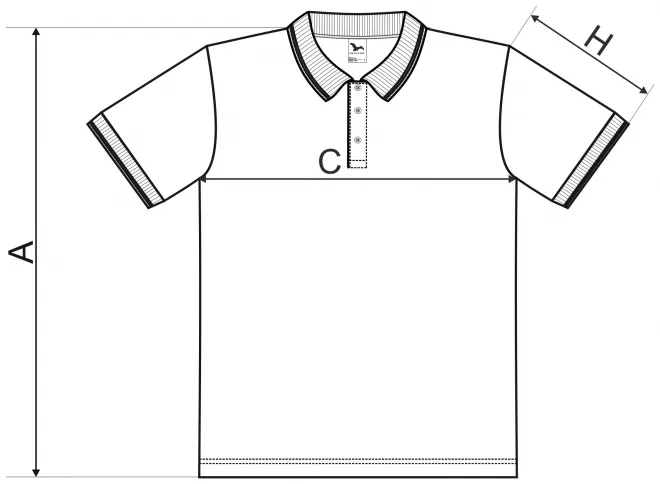 Lacná pánska voľná polokošeľa - tabuľka veľkostí