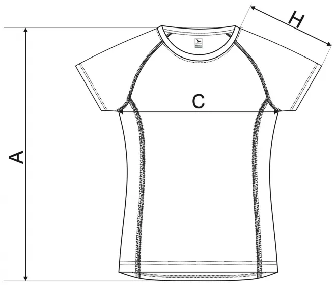 Lacné dámske tričko na šport - tabuľka veľkostí