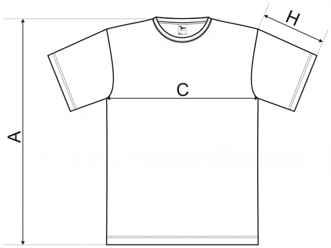 Lacné detské tričko maskáčové - tabuľka veľkostí