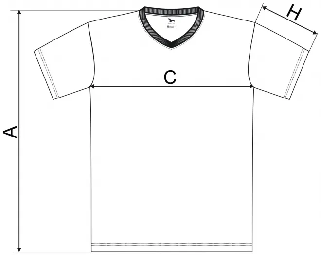 Lacné pánske priliehavé tričko - tabuľka veľkostí