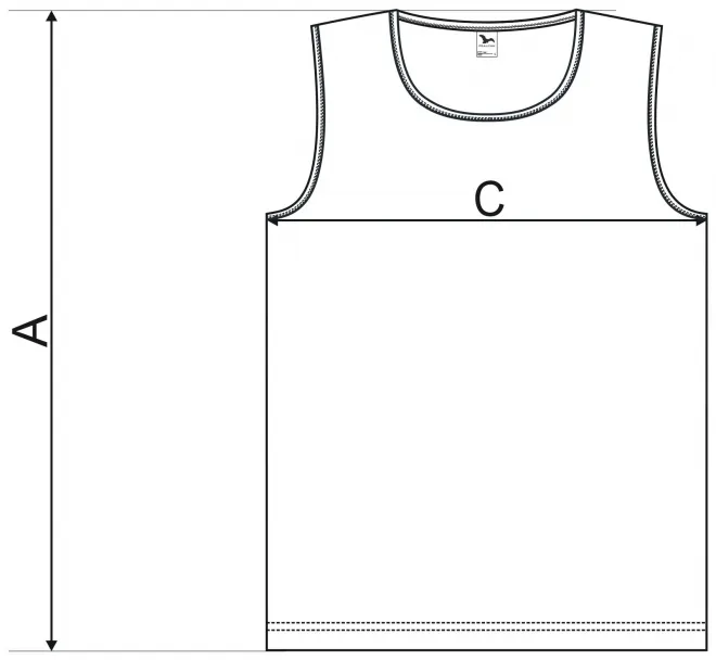 Lacné pánske tielko - tabuľka veľkostí