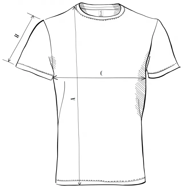 Lacné tričko ľahké - tabuľka veľkostí