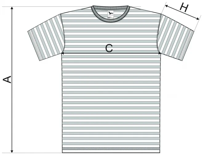 Lacné tričko námornícke - tabuľka veľkostí