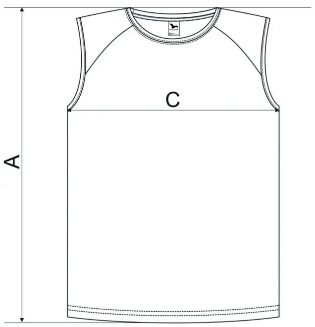 Lacný pánsky top - tabuľka veľkostí